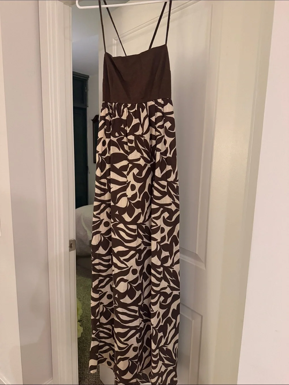 NWT Abercrombie & Fitch Tie-Back Babydoll Maxi Dress Size Small TALL